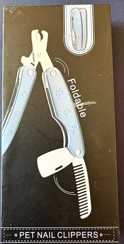 Foldable pet nail clipper with - foldable,