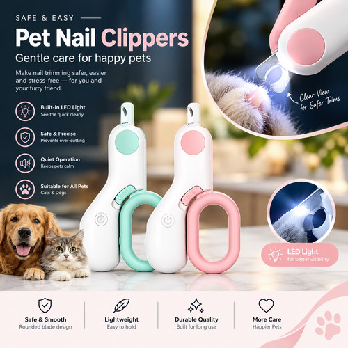 Pet nail clippers with - clippers,